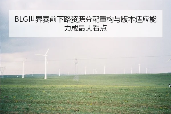 BLG世界赛前下路资源分配重构与版本适应能力成最大看点